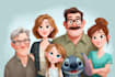 create a disney family portrait