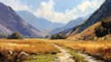 paint landscape in oil painting