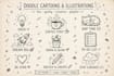draw doodle wall art, mural and decal illustration