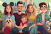 draw a disney family portrait illustration