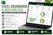 create interactive excel dashboard and data analysis