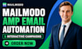 setup mailmodo amp email automation and interactive campaigns