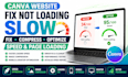 canva website not loading slow fix compress images optimized speed page loading