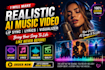 make realistic ai music video with lip sync lyric visualizer