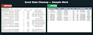 do data entry, excel data cleanup and PDF to excel conversion