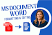 microsoft word document formatting ms word design text proposal document editing