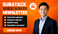 setup substack newsletter substack email markreting substack publication setup