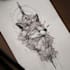 draw custom fine line and blackwork tattoo design