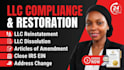 do llc amendment, llc dissolution, reinstatement, and llc address change
