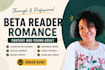 beta read romance fiction fantasy christian beta reader