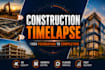 create a professional 4k construction time lapse video from your project photo