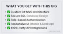 develop a secure asp net core mvc web application with sql database