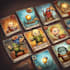 design card game, board game card frame design