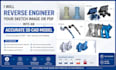 reverse engineer your sketch image or PDF into an accurate 3d cad model