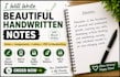 write handwritten notes, letters, assignments and documents