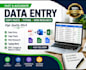 do accurate data entry, copy paste, web research and typing
