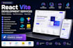 develop a modern react vite website with tailwind CSS