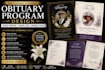 design obituary program, funeral program and funeral flyer