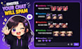 draw custom anime emotes for twitch and discord