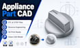 design appliance replacement part cad model with stl step reverse engineer cad