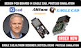 design pcb boards in eagle cad, easyeda, proteus simulation