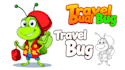 create awesome travel bug logo with free source file