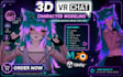 make custom vrchat avatar vrc character vr avatar furry nsfw model vr avatar