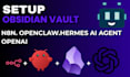 setup n8n openclaw hermes agent obsidian vault dashbaord