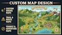 create custom trail maps, travel itinerary maps, and location illustrations