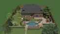 design landscape, backyard, frontyard, garden, patio, and 2d rendering