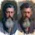 make artistic oil painting on oil canvas