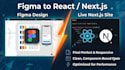 convert figma to react next js website with tailwind CSS