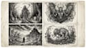 create unique artistic hand drawn pen and ink illustrations