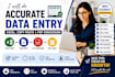 do accurate data entry, excel, copy paste and PDF conversion