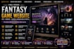 design a stunning fantasy game website, rpg