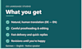 translate and proofread your german and english texts