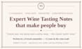 write expert wine tasting notes for your ecommerce or wine list