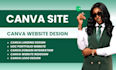do canva website design ugc portfolio website landing page design canva website