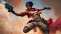 create cinematic game key art, splash character illustration