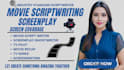 write screenplay, movie script, screenwriting, screen coverage and film script