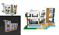 create custom lego house moc designs and realistic 3d renders