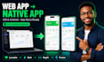 convert lovable bolt replit web app to native ios android app