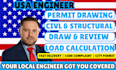 structural engineering design, load calculation, wind load analysis, deck permit