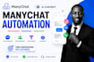 build manychat automation, instagram dm chatbot, whatsapp ai chatbot
