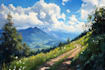 paint landscape in oil painting