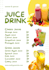 design creative food and juice menu cards