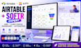build airtable database, softr client portal, CRM, dashboard and automation