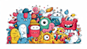 create hand drawn doodle icons and custom cartoon illustrations