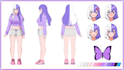 draw anime character sheet and character design