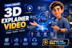 3d animation video, 3d character, pixar style 3d animation, 3d explainer